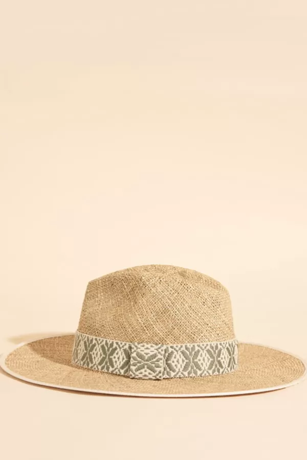 Maradji Chapeaux De Paille^Sombrero Galon Coton